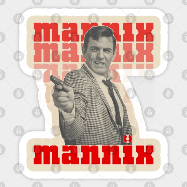 Mannix P.I. Sticker by darklordpug